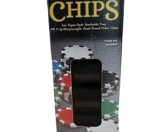 NIB Pokerchips Las Vegas-stil Stapelbara fack 100 11,5 g Tunga NYA