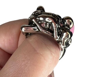 Vintage Silver Sex Ring naughty sexy jewelry for men or women gender neutral