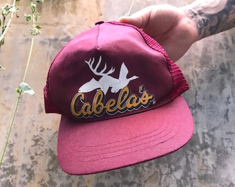 Vintage 80s Cabela's Hat Trucker Snap Back Mesh American Outdoor Store -   Canada