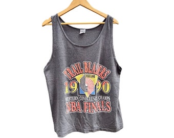 Portland Trail Blazers Western Conference Champs NBA Finals Tank Top VTG 1990