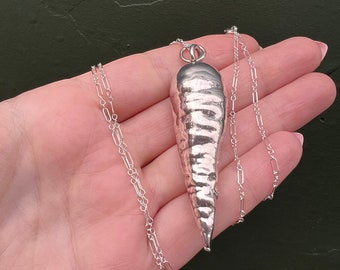 True Vintage Carrot Necklace sterling silver vegetable vegetarian jewelry gift