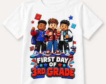 Blox Gamer First Day of School Shirt PNG