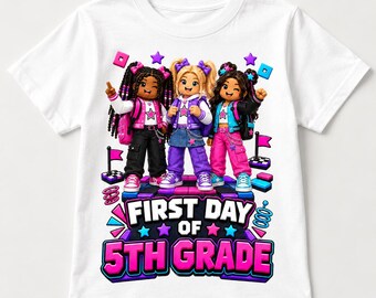 Blox Gamer First Day of School Shirt PNG