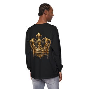 Dripping Gold Crown Long Sleeve Tee | Crown Graphic Long Sleeve