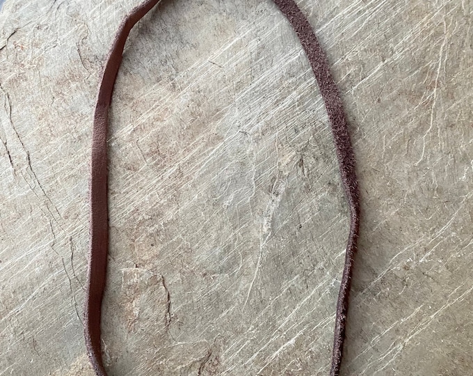 Soft Brown Leather Cord Necklace