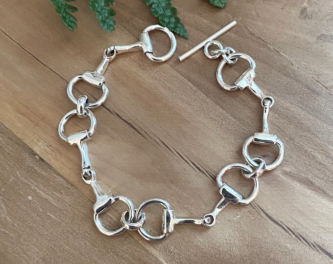 Sterling Silver Horse Bit Bracelet