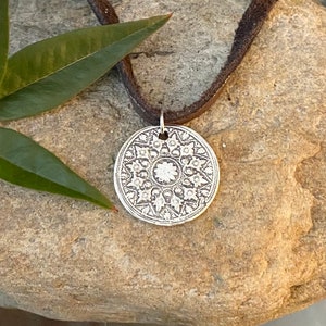 Sterling Silver Mandala Style Necklace or Pendant