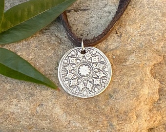 Sterling Silver Mandala Style Necklace or Pendant