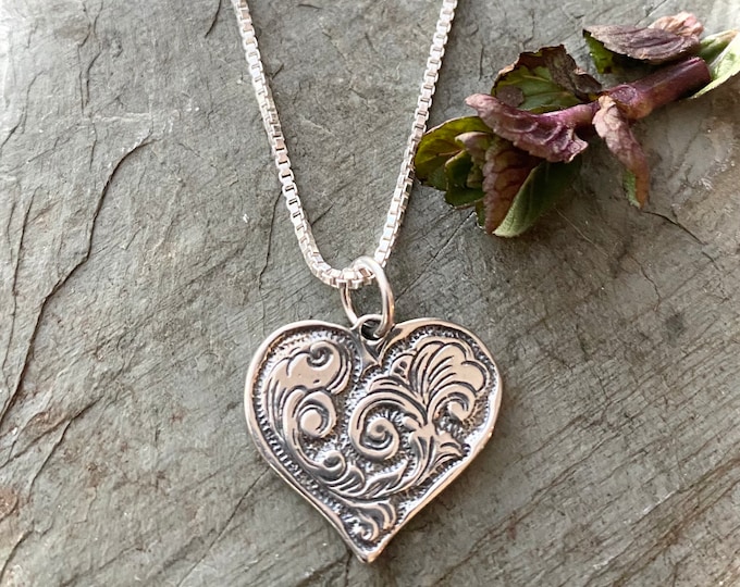 Sterling Silver Southwestern Heart