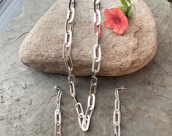 Sterling Silver Larger Paperclip Chain