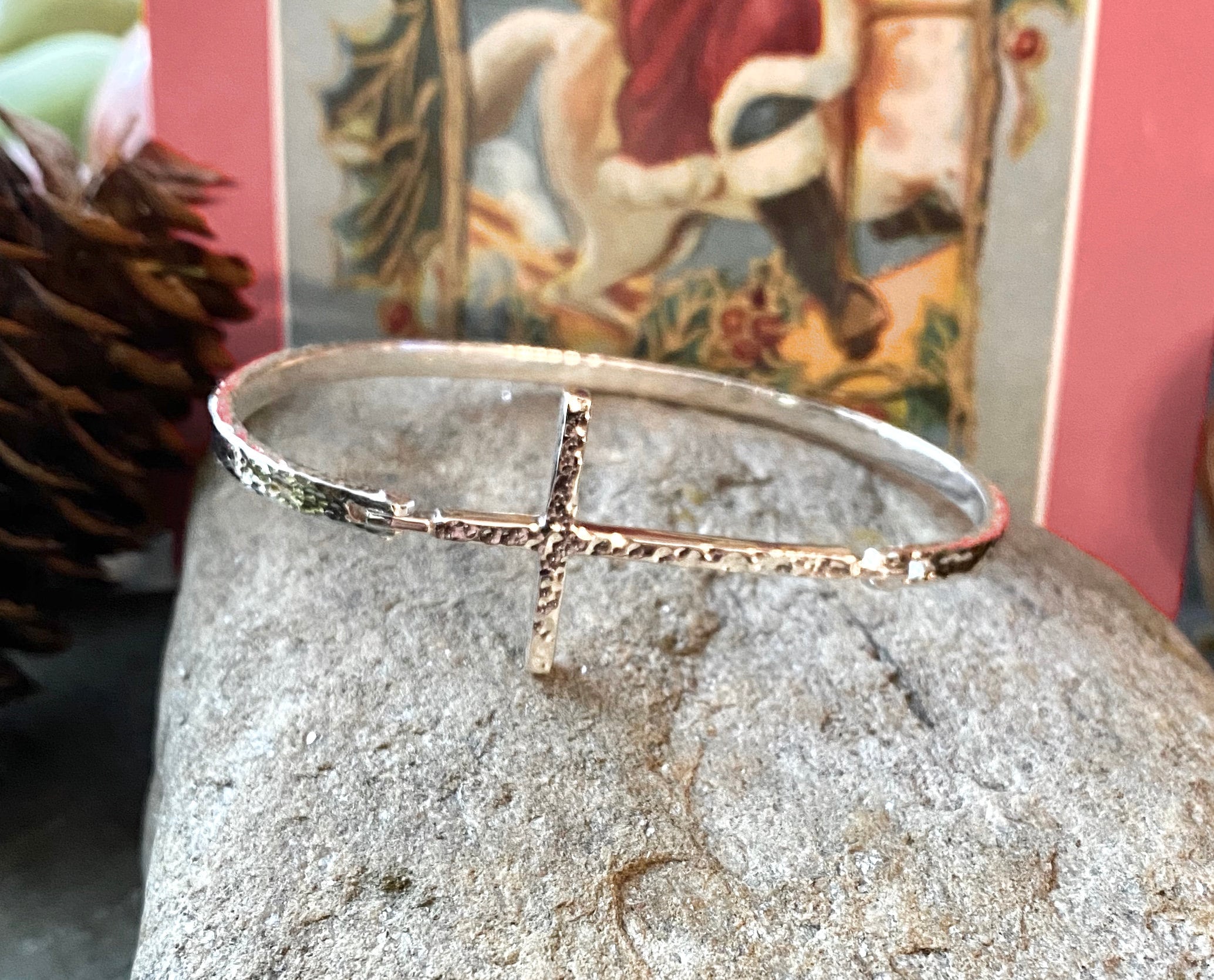 Cross bangle shop bracelet