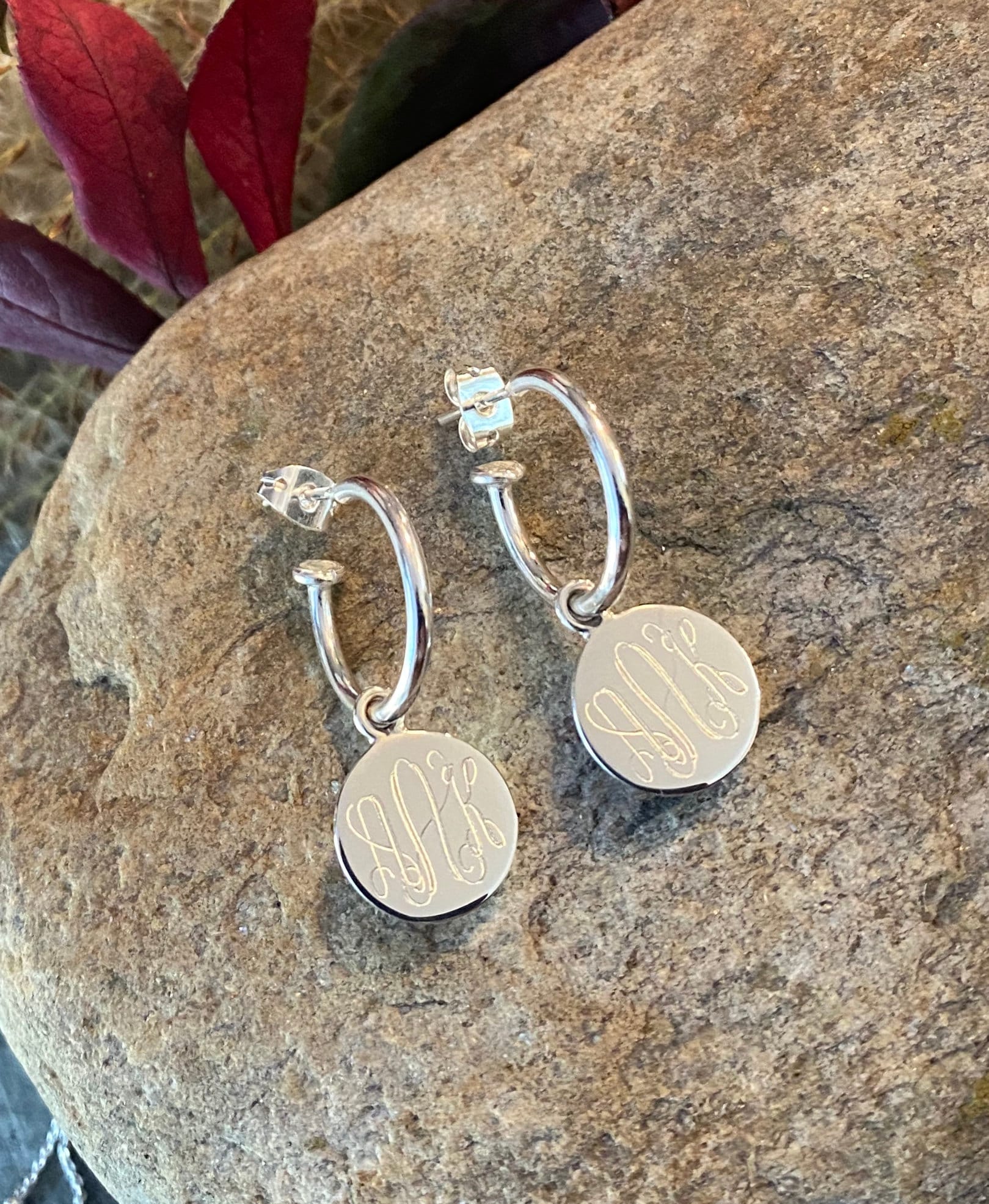 Monogram earrings