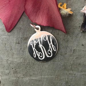 Sterling Silver Monogram Pendant