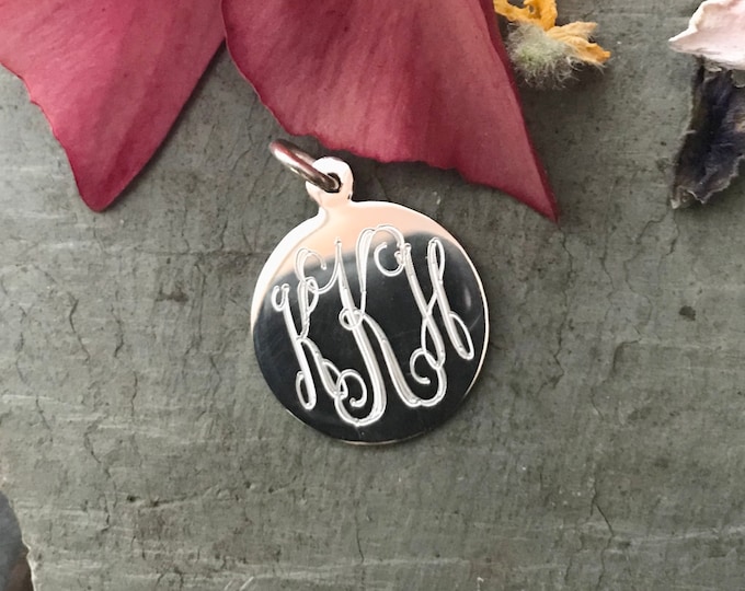 Sterling Silver Monogram Pendant