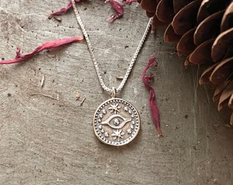 Sterling Silver Evil Eye Necklace