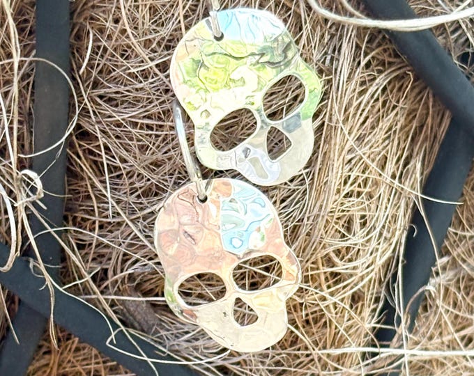 Sterling Silver Skull Earrings