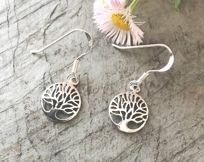 Sterling Silver Tree of Life Earrings