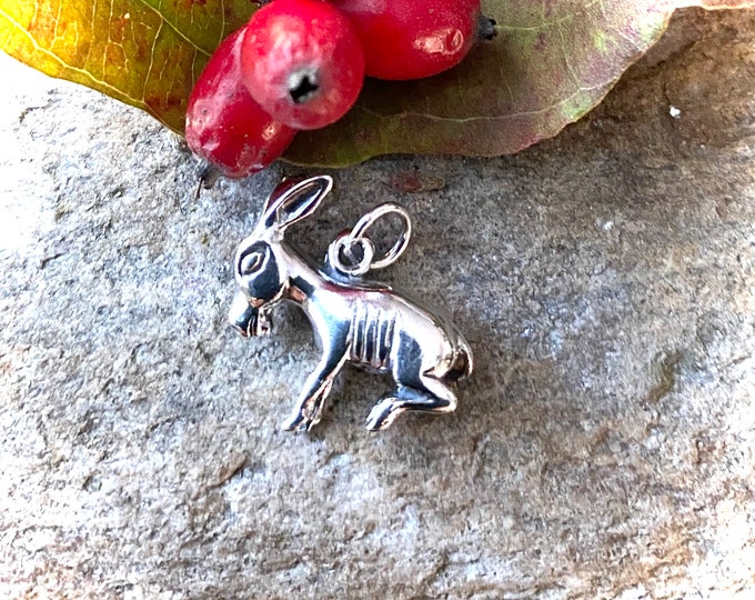 Sterling Silver Donkey Mule Charm Pendant