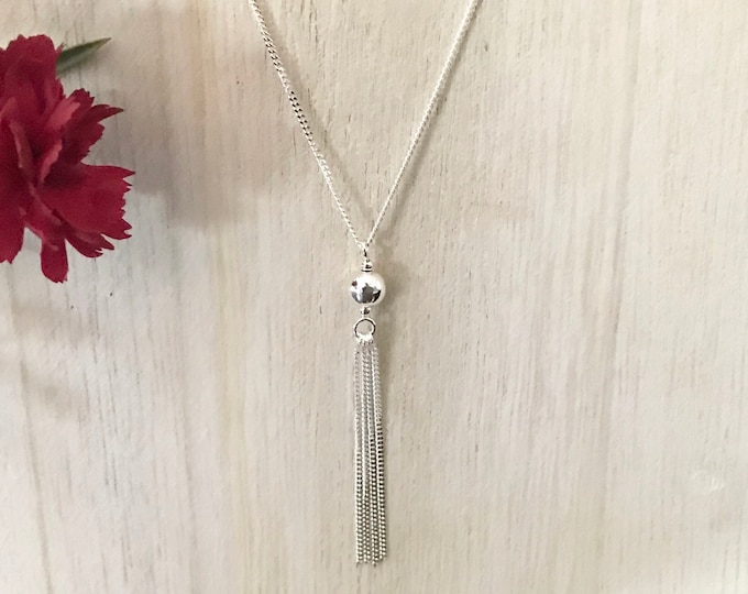 Sterling Silver Tassel Style Necklace