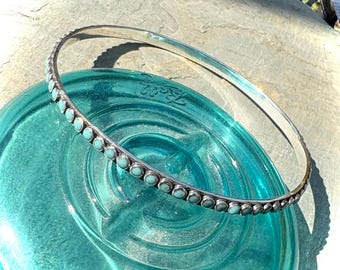 Sterling Silver and Turquoise Bangle Bracelet