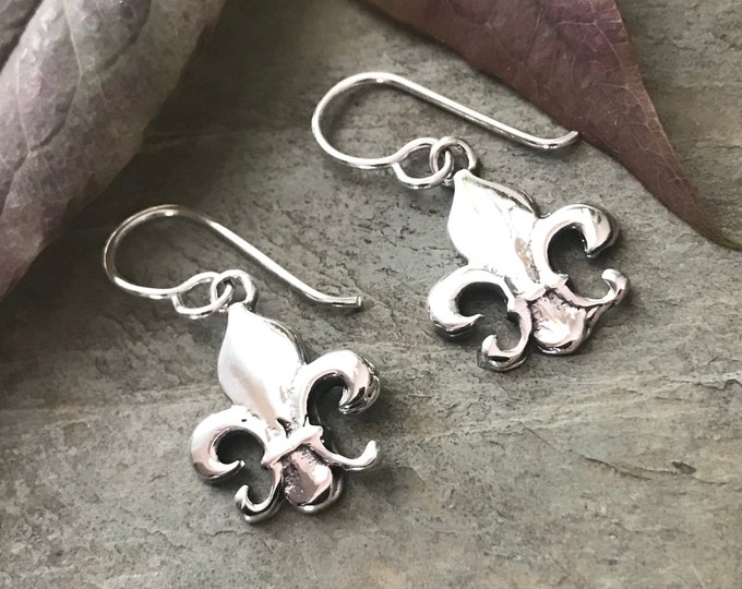 Sterling Silver Fleur-de-lis  Earrings