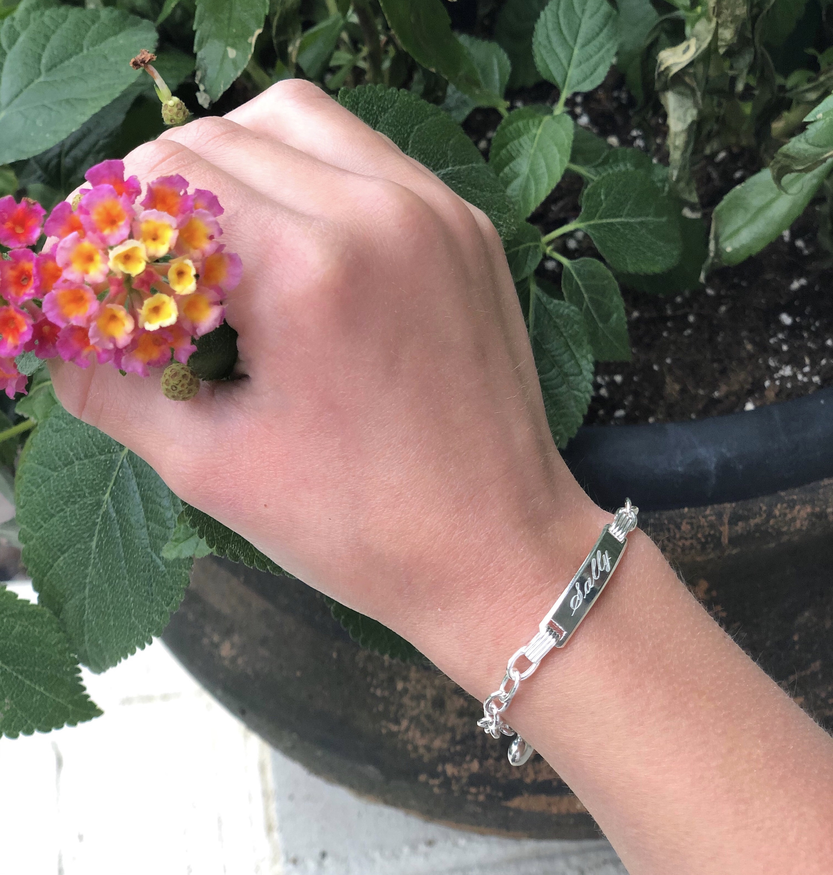 Sterling Silver I.D. Childrens Bracelet 6 Inch Diameter Wrist Size