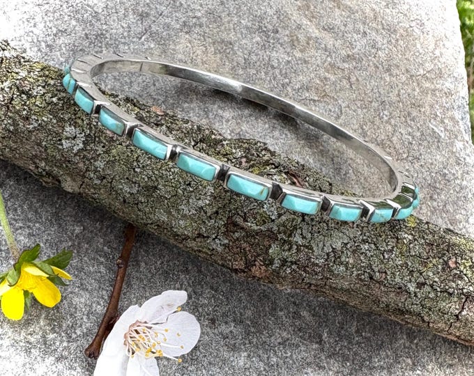 Sterling Silver and Turquoise Bangle Bracelet