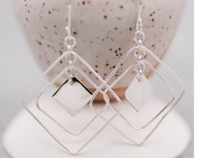 Sterling Silver Monogrammed Earrings