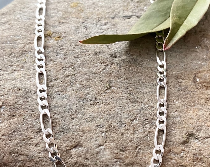 Sterling Silver Figaro Anklet