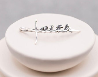Sterling Silver Faith Cross Necklace