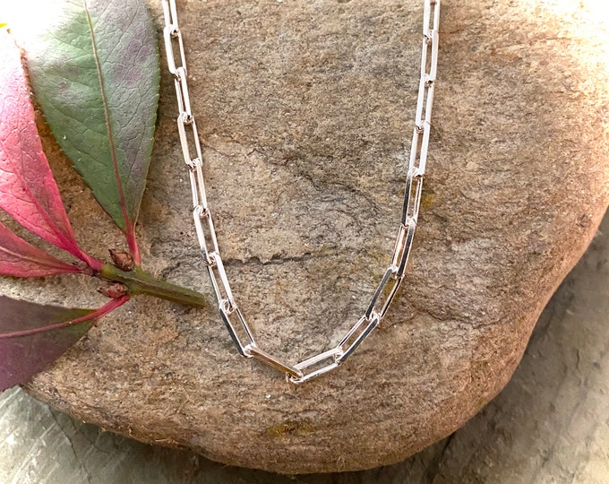 Sterling Silver Paperclip Chain