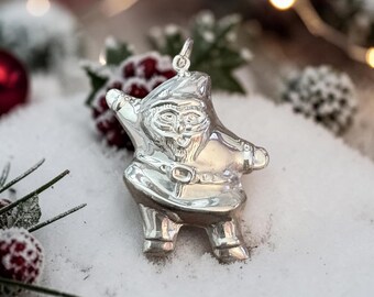 Colgante de Papá Noel de plata de ley