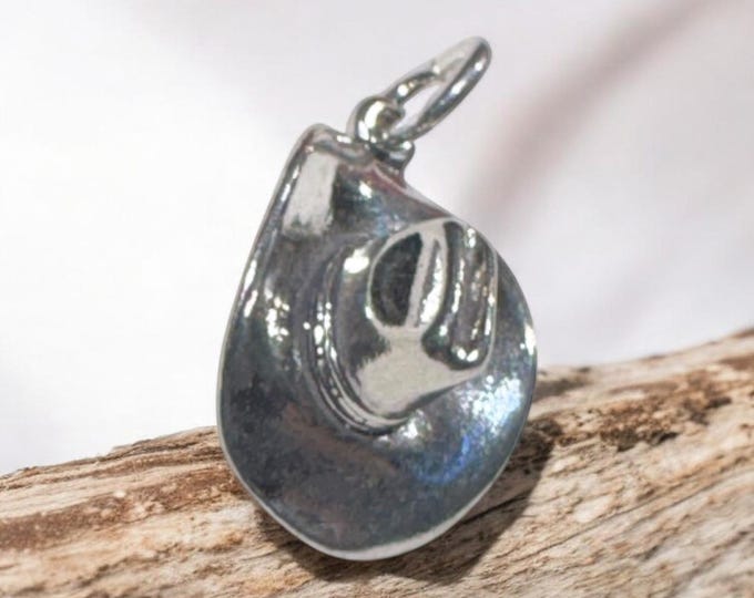 Sterling Silver Cowboy Hat Charm Pendant