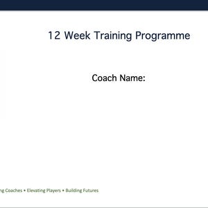 12 Week Coaching Programme