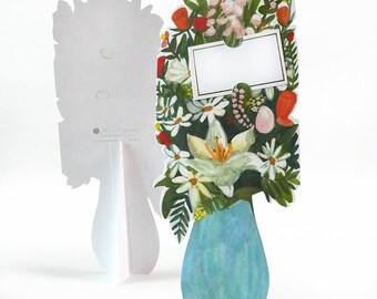 blue vase florever greeting card