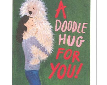 willow doodle hug greeting card