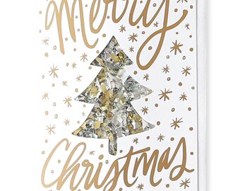 Merry Christmas Confetti greeting card