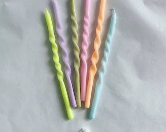 Set of 6 Swirly Candles