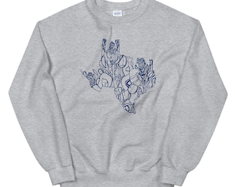 Texas Bluebonnet Grey Sweatshirt