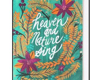 heaven and nature sing greeting card