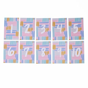 Abstract Table Numbers - Etsy