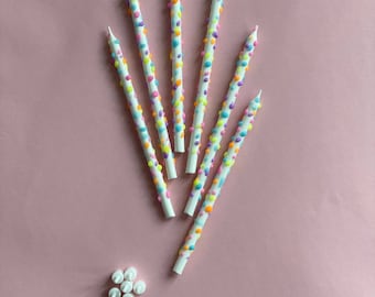Set of 6 Confetti Cake Candles