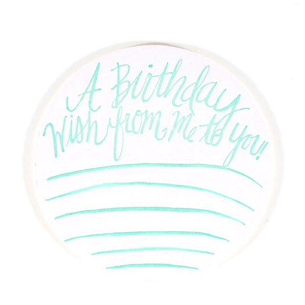 birthday wishes fill-in letterpress coasters