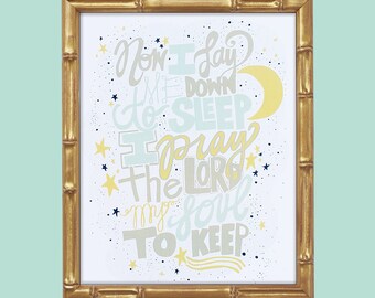 sleeping prayer art print for wall decor