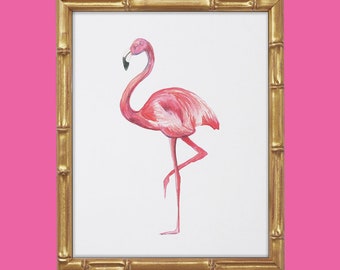 flamingo art print