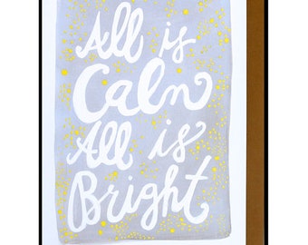 all is calm greeting card