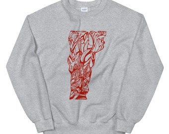 Vermont Red Clover Grey Sweatshirt