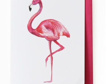 flamingo greeting card