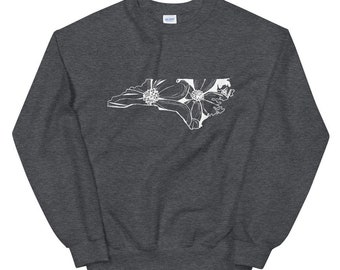 North Carolina American Dogwood Dark Grey Sweatshirt