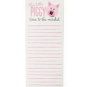 this little piggy goes to the market notepad